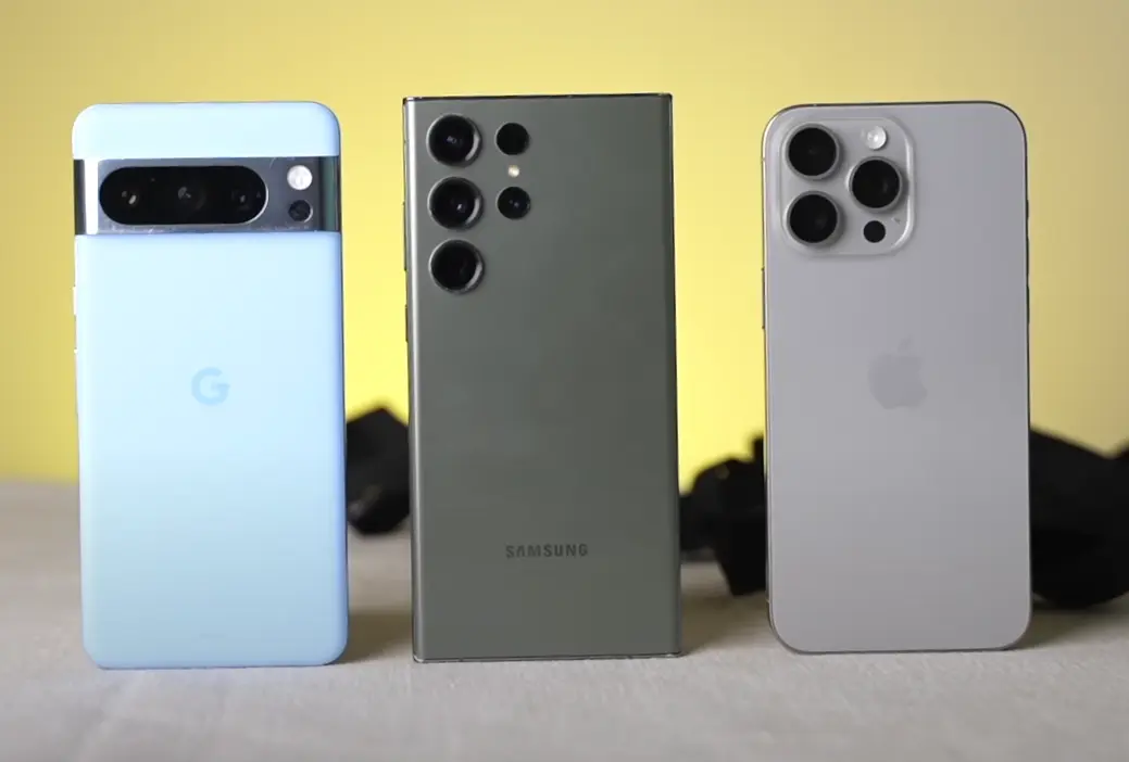 Samsung Galaxy S24 Ultra vs Google Pixel 8 Pro vs Apple iPhone 15 Pro Max Featured Image