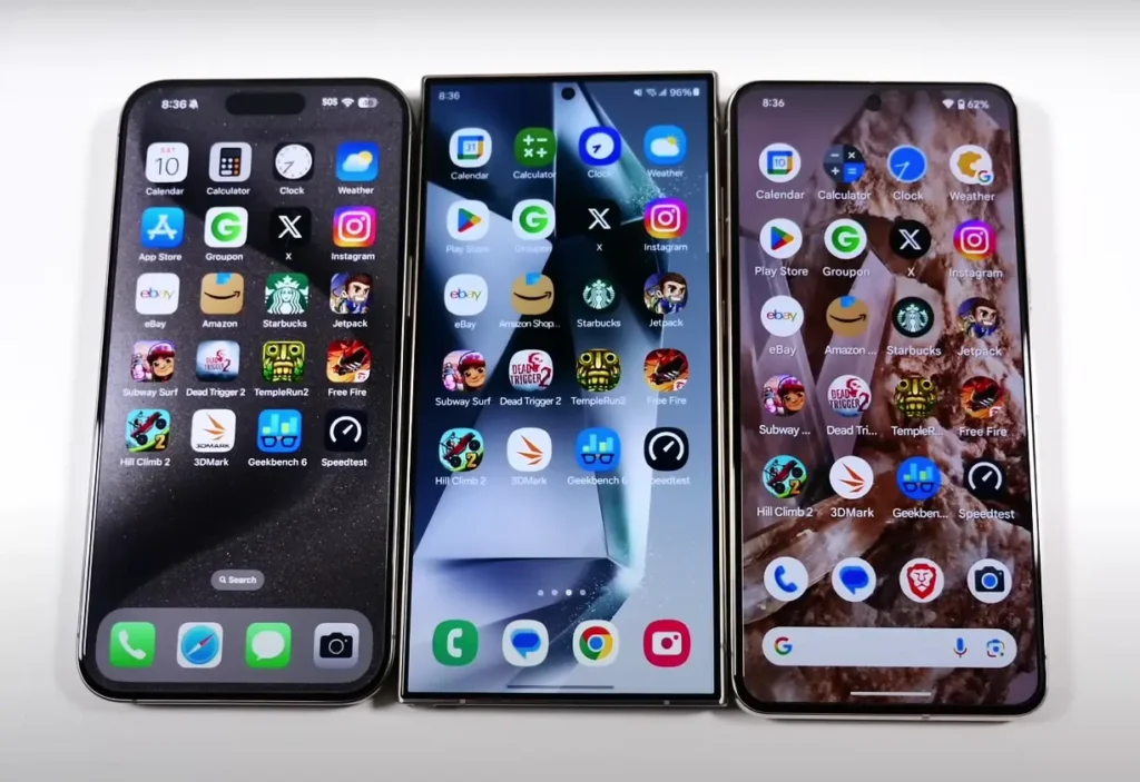 Samsung Galaxy S24 Ultra vs Google Pixel 8 Pro vs Apple iPhone 15 Pro Max Image 2
